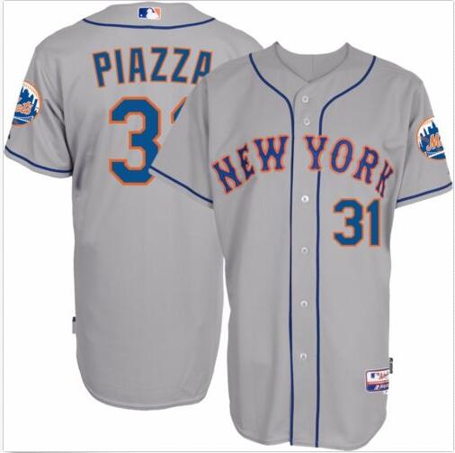 Mike Piazza New York Mets grey Authentic jersey