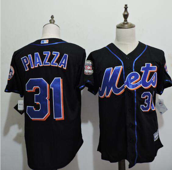 Mike Piazza New York Mets black Throwback jersey