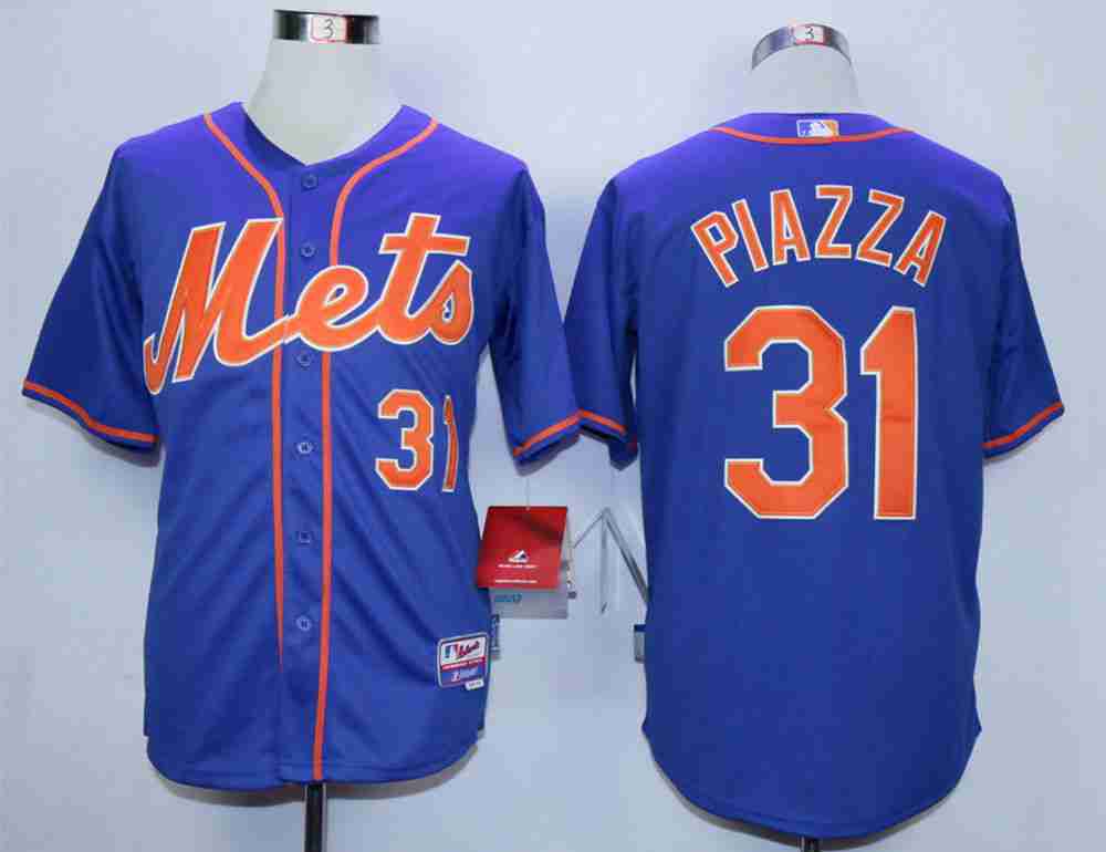 Mike Piazza New York Mets blue jersey
