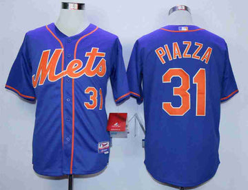 Mike Piazza New York Mets blue jersey