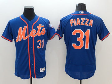Mike Piazza New York Mets blue jersey
