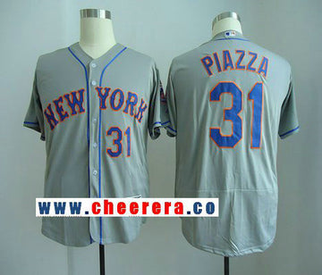 Mike Piazza New York Mets gray Road jersey