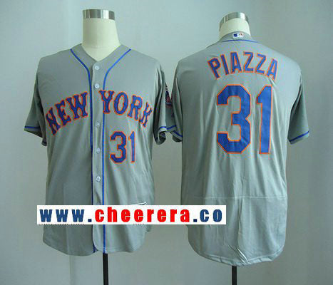 Mike Piazza New York Mets gray Road jersey