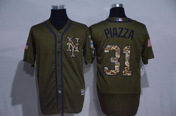 Mike Piazza New York Mets green Salute To Service jersey