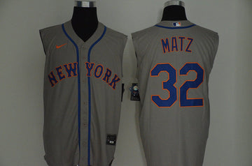 Steven Matz New York Mets gray jersey