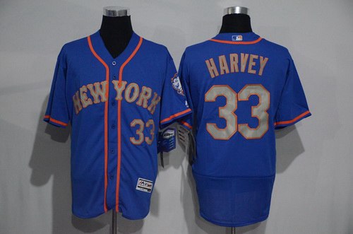 Matt Harvey New York Mets blue jersey