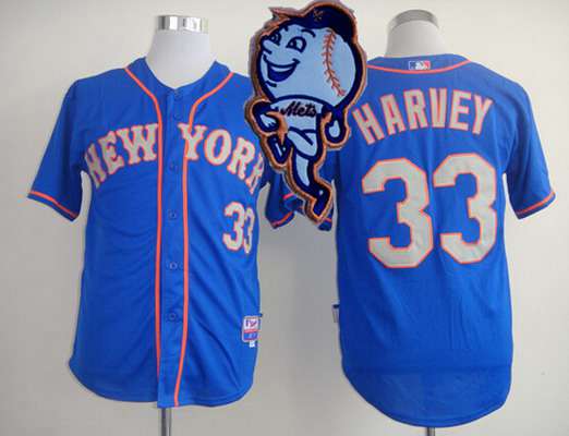Matt Harvey New York Mets blue jersey