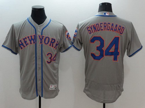 Noah Syndergaard New York Mets gray Road jersey