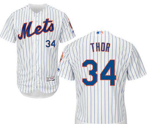 Noah Syndergaard Nickname The Mighty Thor New York Mets white jersey