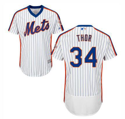 Noah Syndergaard Nickname The Mighty Thor New York Mets white jersey