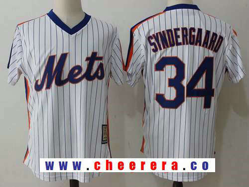 Noah Syndergaard New York Mets white Cooperstown jersey