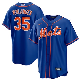 Justin Verlander New York Mets blue jersey