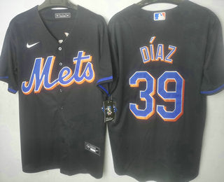 Edwin Diaz New York Mets black jersey