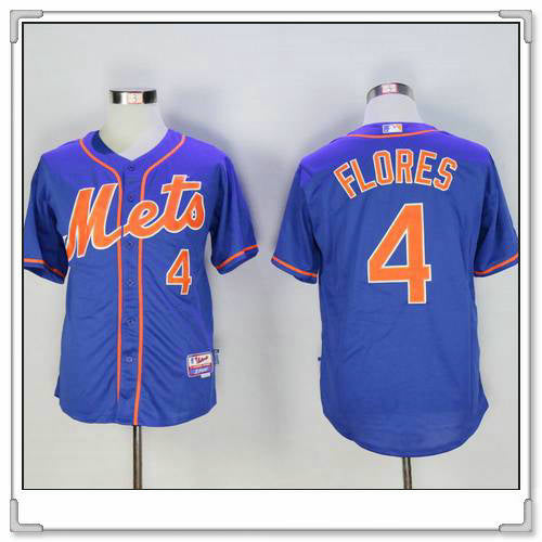 Wilmer Flores New York Mets blue jersey