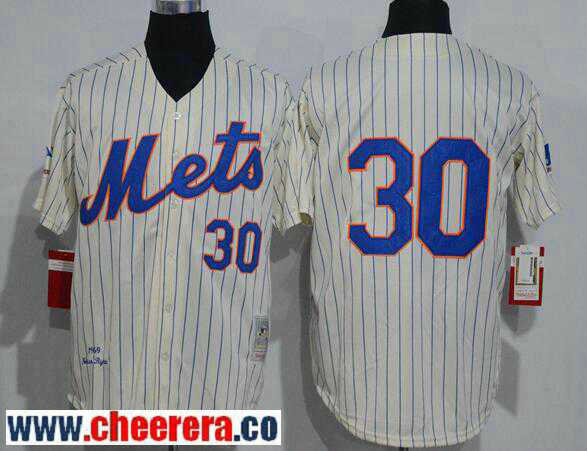 Tom Seaver New York Mets cream Throwback jersey