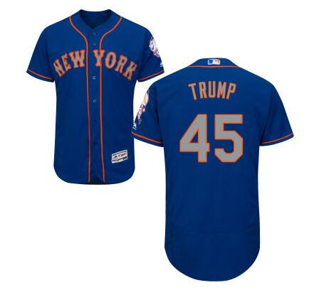 Th Presidential Candidate Donald Trump New York Mets blue jersey