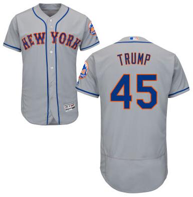 Th Presidential Candidate Donald Trump New York Mets gray jersey