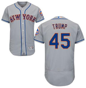 Th Presidential Candidate Donald Trump New York Mets gray jersey