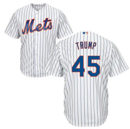 Th Presidential Candidate Donald Trump New York Mets white jersey