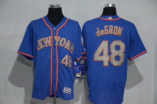 Jacob DeGrom New York Mets blue jersey