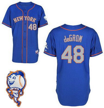 Jacob DeGrom New York Mets blue jersey