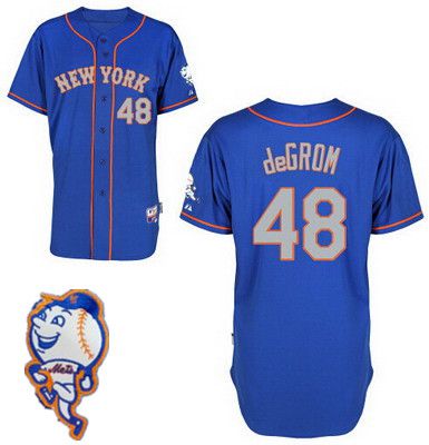 Jacob DeGrom New York Mets blue jersey
