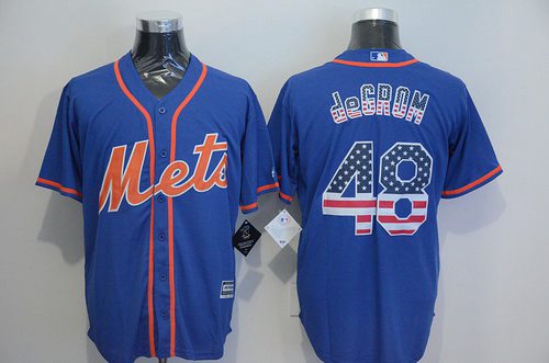 Jacob DeGrom New York Mets blue Fashion jersey