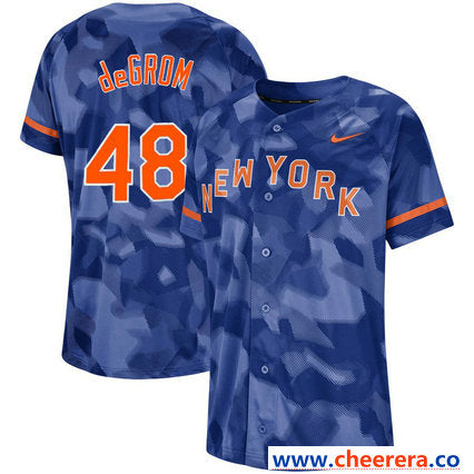 Jacob DeGrom New York Mets royal Fashion jersey