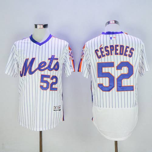 Yoenis CéspedesWhite Pullover New York Mets jersey
