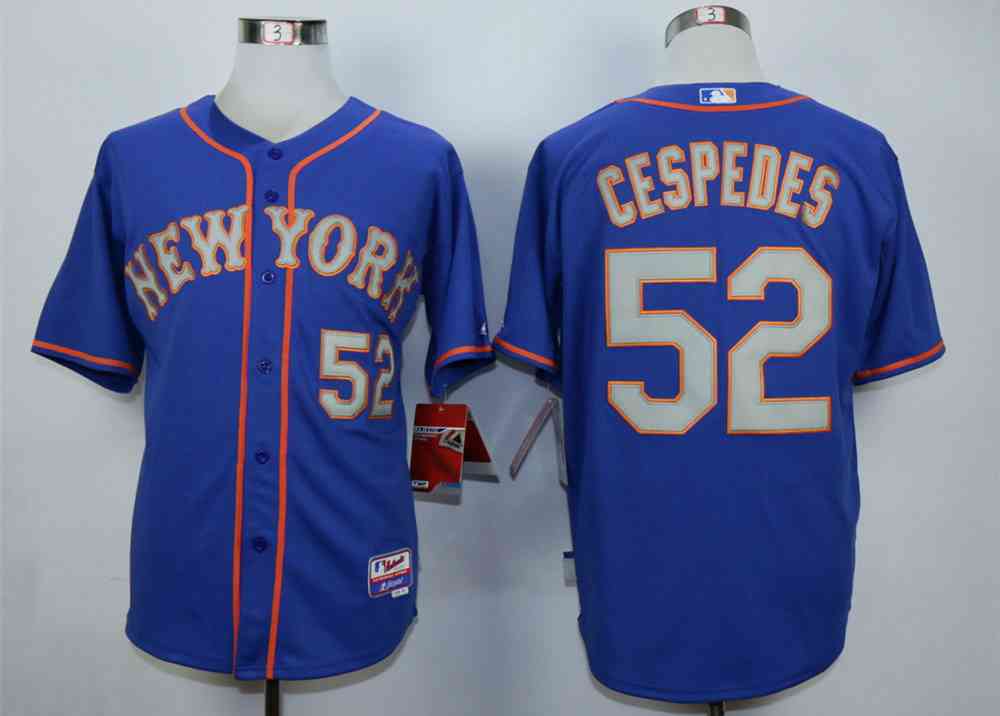 Yoenis Cespedes New York Mets blue Road jersey