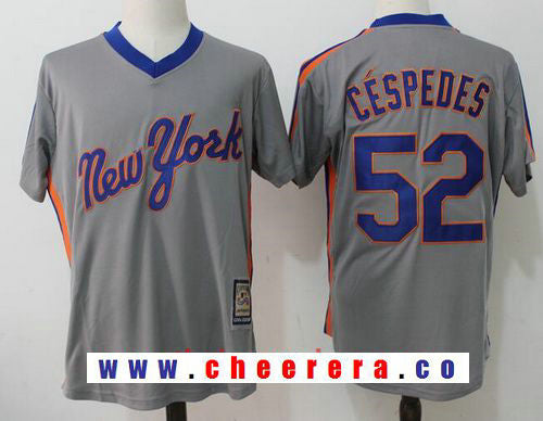 Yoenis Cespedes New York Mets gray Cooperstown jersey