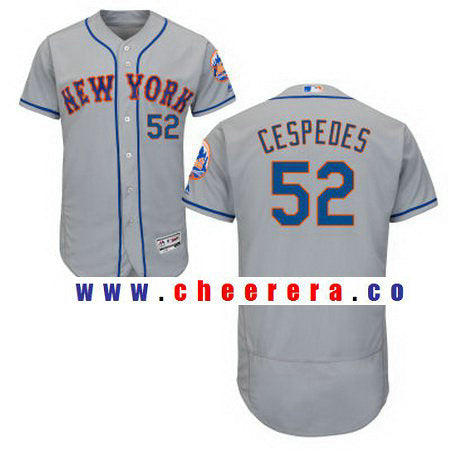 Yoenis Cespedes New York Mets gray Road jersey