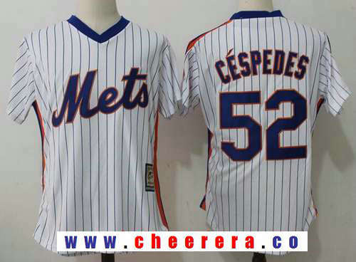 Yoenis Cespedes New York Mets white Cooperstown jersey