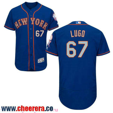 Seth Lugo Majestic New York Mets blue jersey