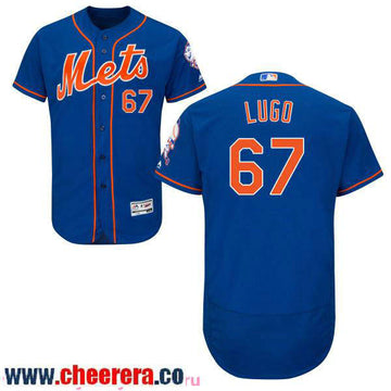 Seth Lugo Majestic New York Mets blue jersey