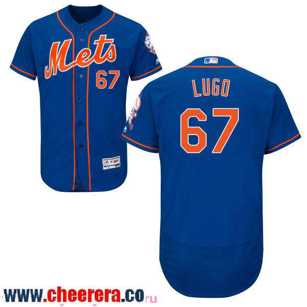 Seth Lugo Majestic New York Mets blue jersey