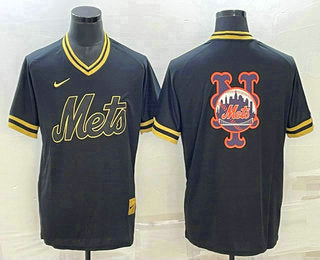 Logo Black New York Mets gold Legend jersey