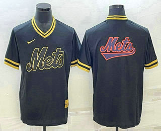 Logo Black New York Mets gold Legend jersey