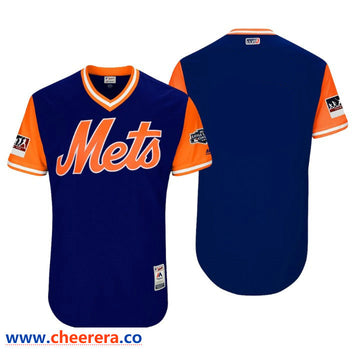 Majestic Royal New York Mets orange jersey
