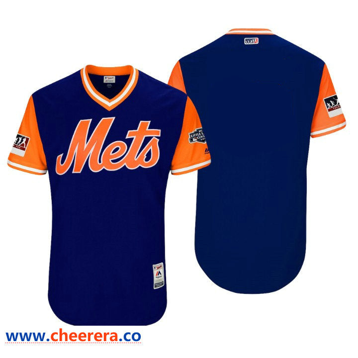 Majestic Royal New York Mets orange jersey