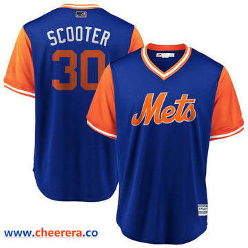 Michael Conforto Scooter Majestic New York Mets royal jersey