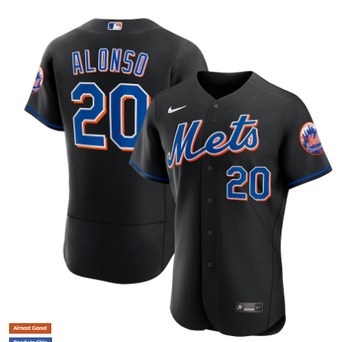 Pete Alonso Nike New York Mets black Alternate jersey