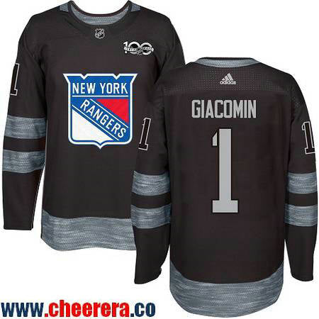 Eddie Giacomin New York Rangers black jersey