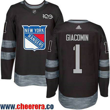 Eddie Giacomin New York Rangers black jersey