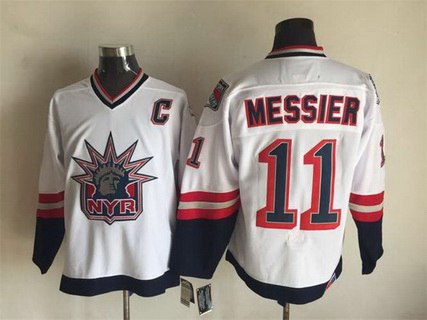 Mark Messier New York Rangers white Throwback jersey