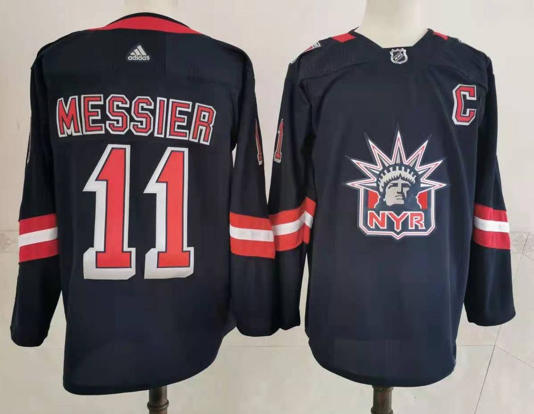 Mark Messier New York Rangers navy jersey