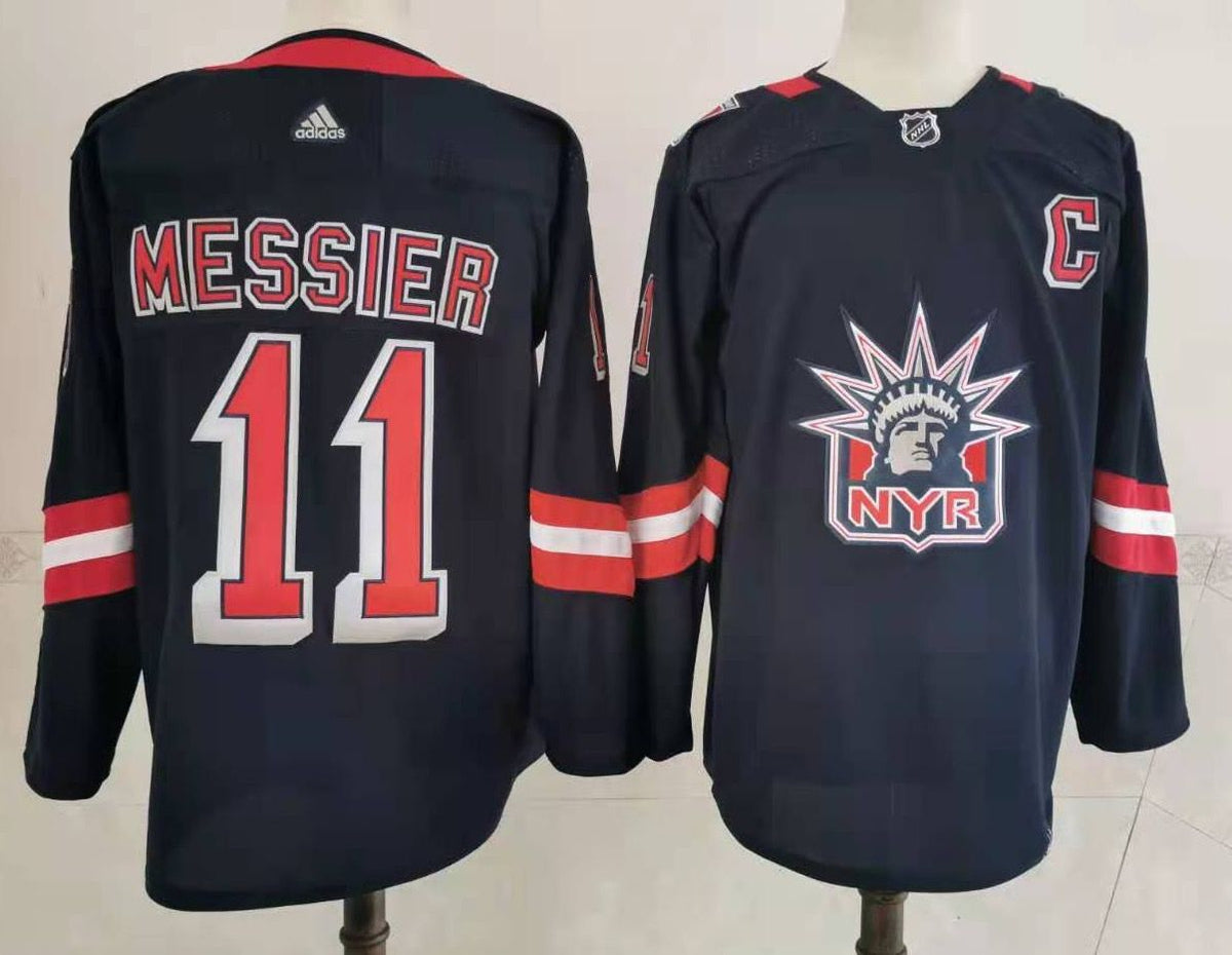 Mark Messier New York Rangers navy jersey