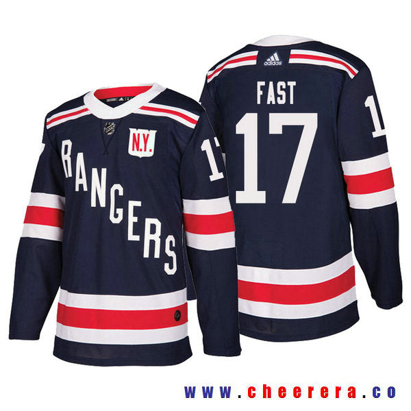 Jesper Fast New York Rangers navy Winter Classic jersey