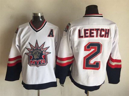 Brian Leetch New York Rangers white Throwback jersey