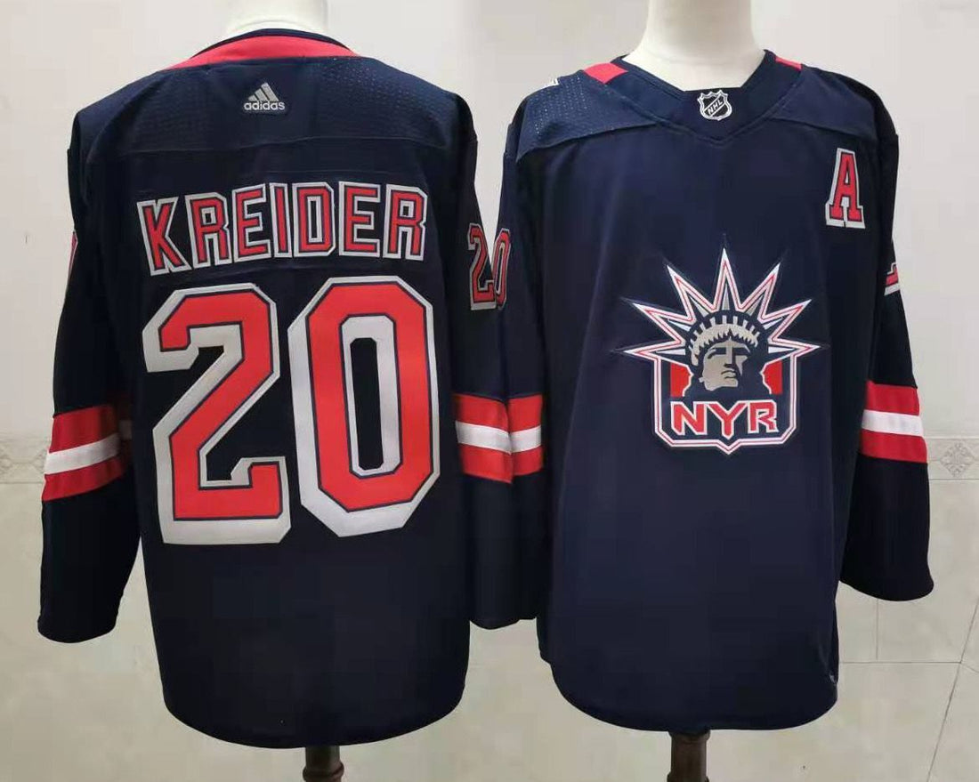 Chris Kreider New York Rangers navy jersey